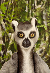 Lemur Catta Hand Painting | Guido Daniele