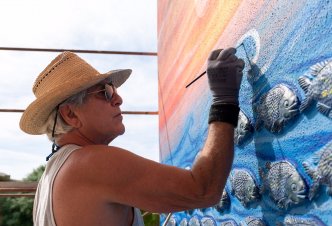 Mural di Cettina e Piero Chessa