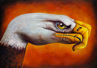 Oil Painting on Canvas - Bald Eagle