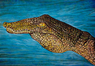 Oil Painting on Canvas - Crocodile