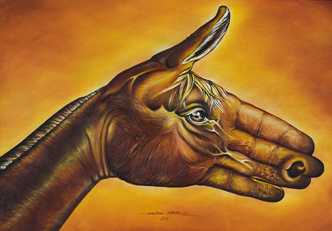 Oil Painting on Canvas - Brown Horse