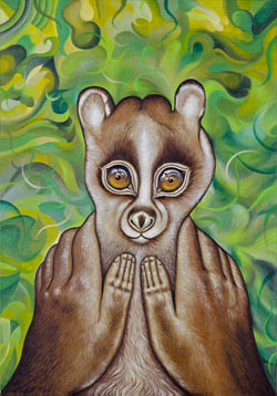 Oil Painting on Canvas - Lemur