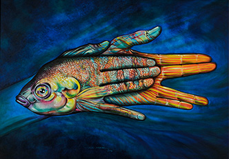 Oil Painting on Canvas - Paradise Fish