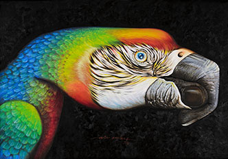 Oil Painting on Canvas - Parrot