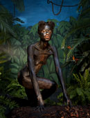 Bodypainting Amica ragazza Pantera nella giungla - 2012